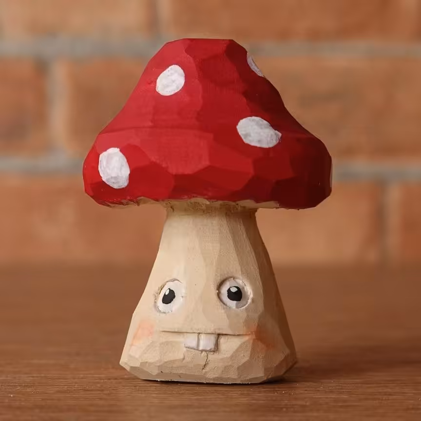 قارچ چوبی  دکوری و اسباب بازی