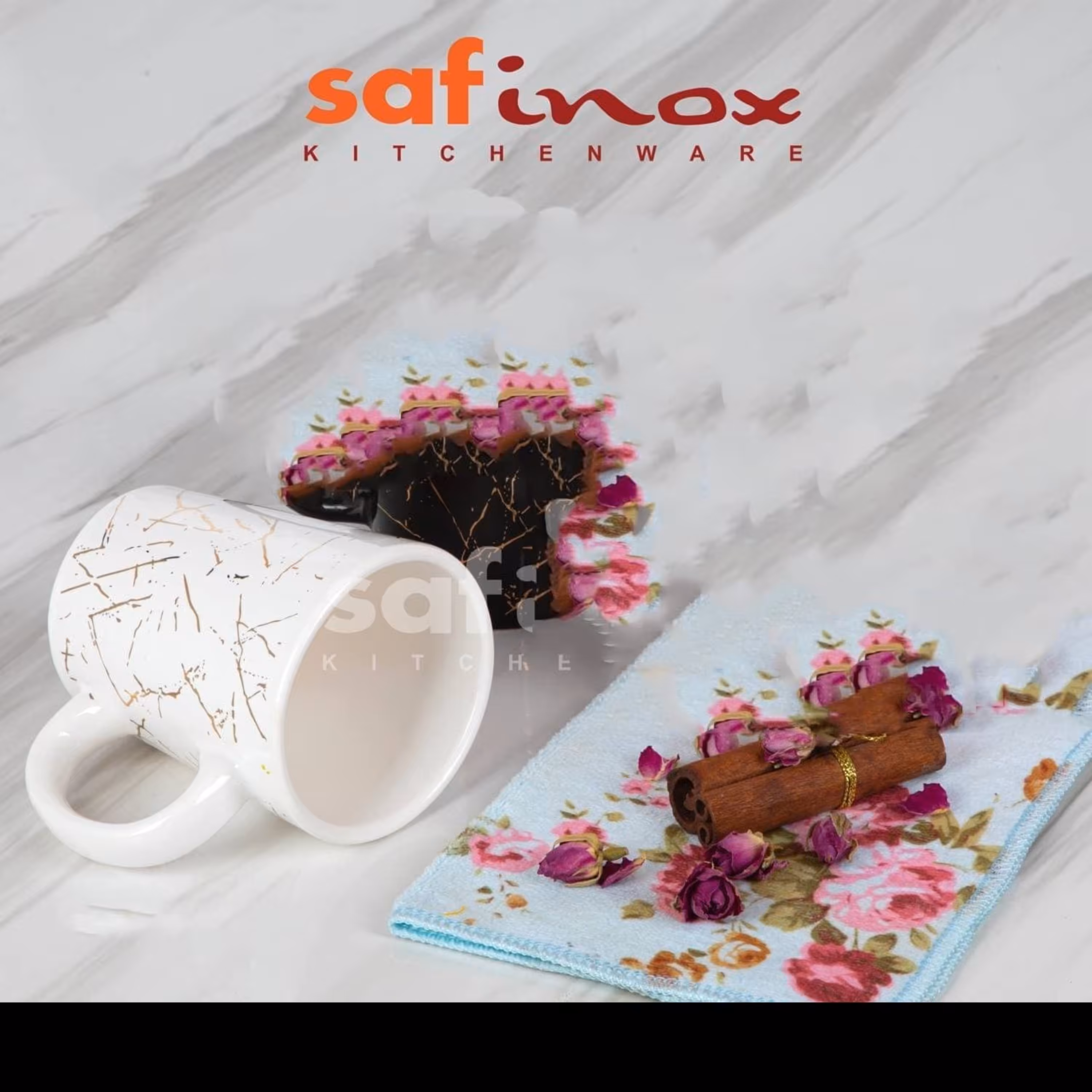 ماگ سرامیکی ماربل  کد 302 جفت 2 عددی