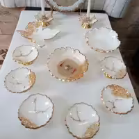 ست هفت سین 1403 جدید ولاکچری دست ساز رزینی کارشده با ورق طلا