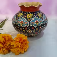 گلدان تنگی میناکاری