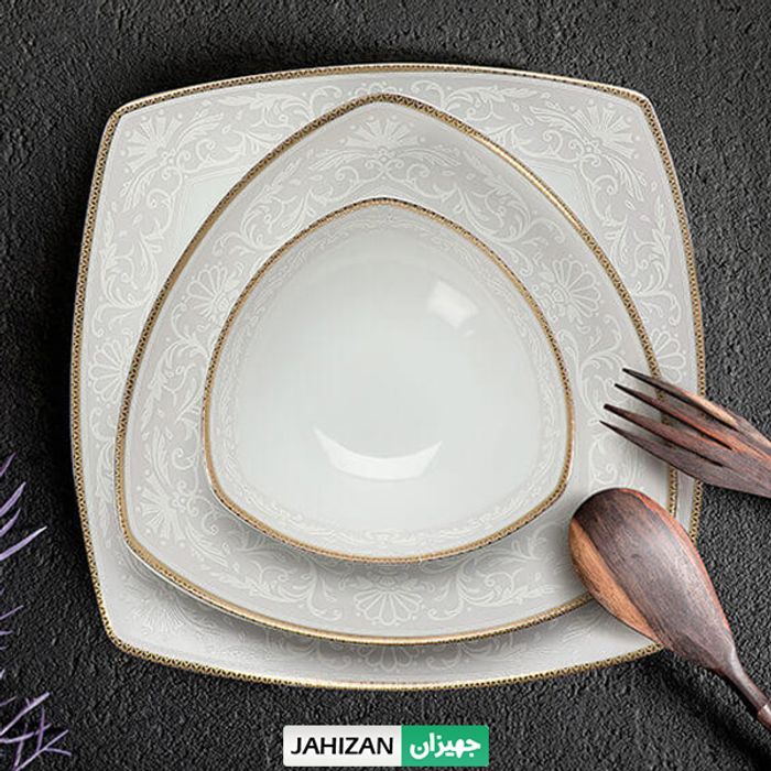 چینی پردیس 30پارچه طرح سیلویا صورتی سری پاریس