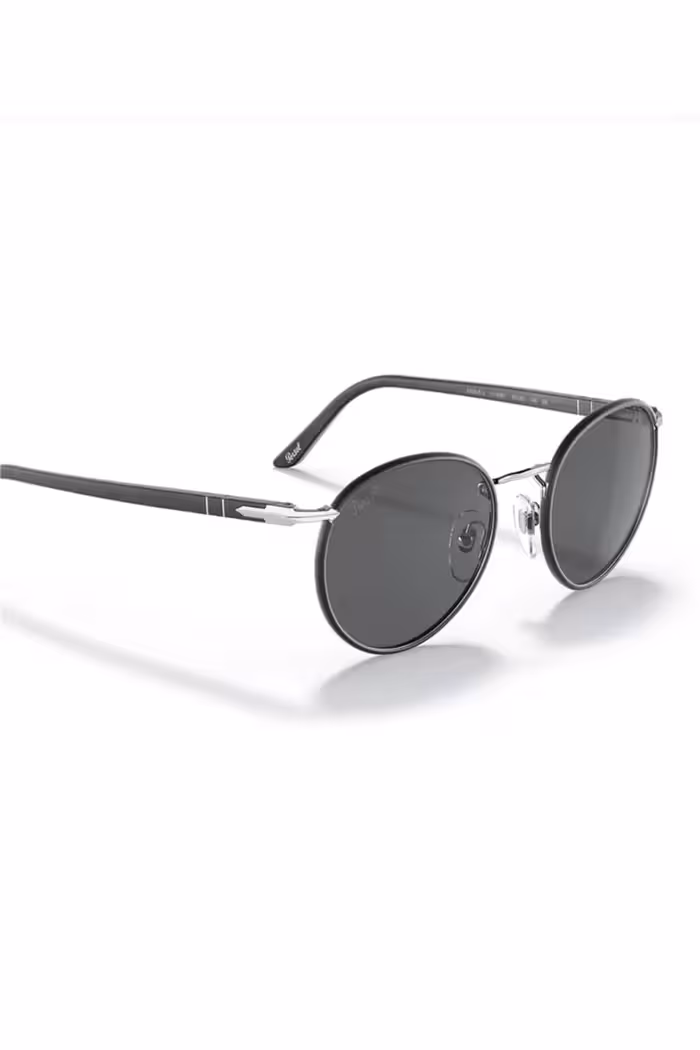 عینک آفتابی خاکستری مردانه و زنانه یونیسکس گرد دست ساز 2422SJ Persol