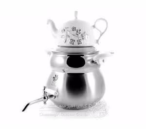 کتری و قوری لوله دار دسته استیل یونیک مدلUN-7502