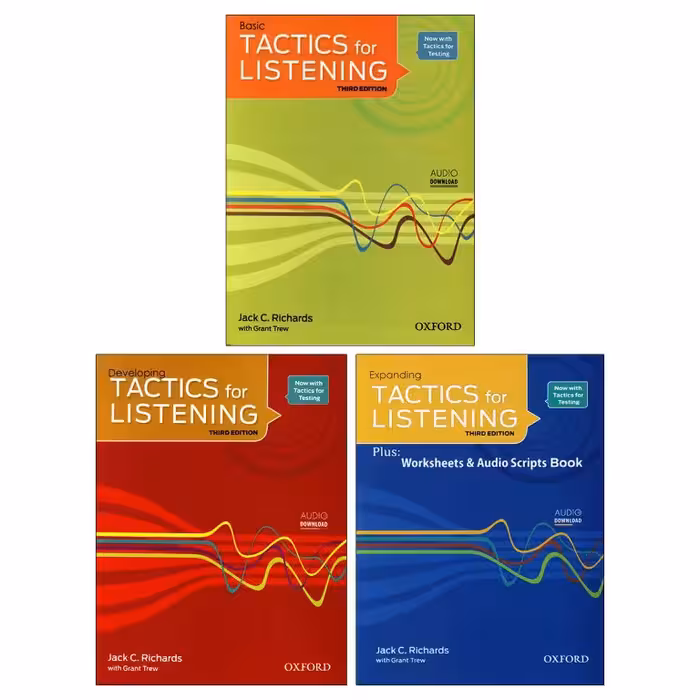 کتاب Tactics for Listening 3rd اثر Jack C. Richards انتشارات Oxford سه جلدی