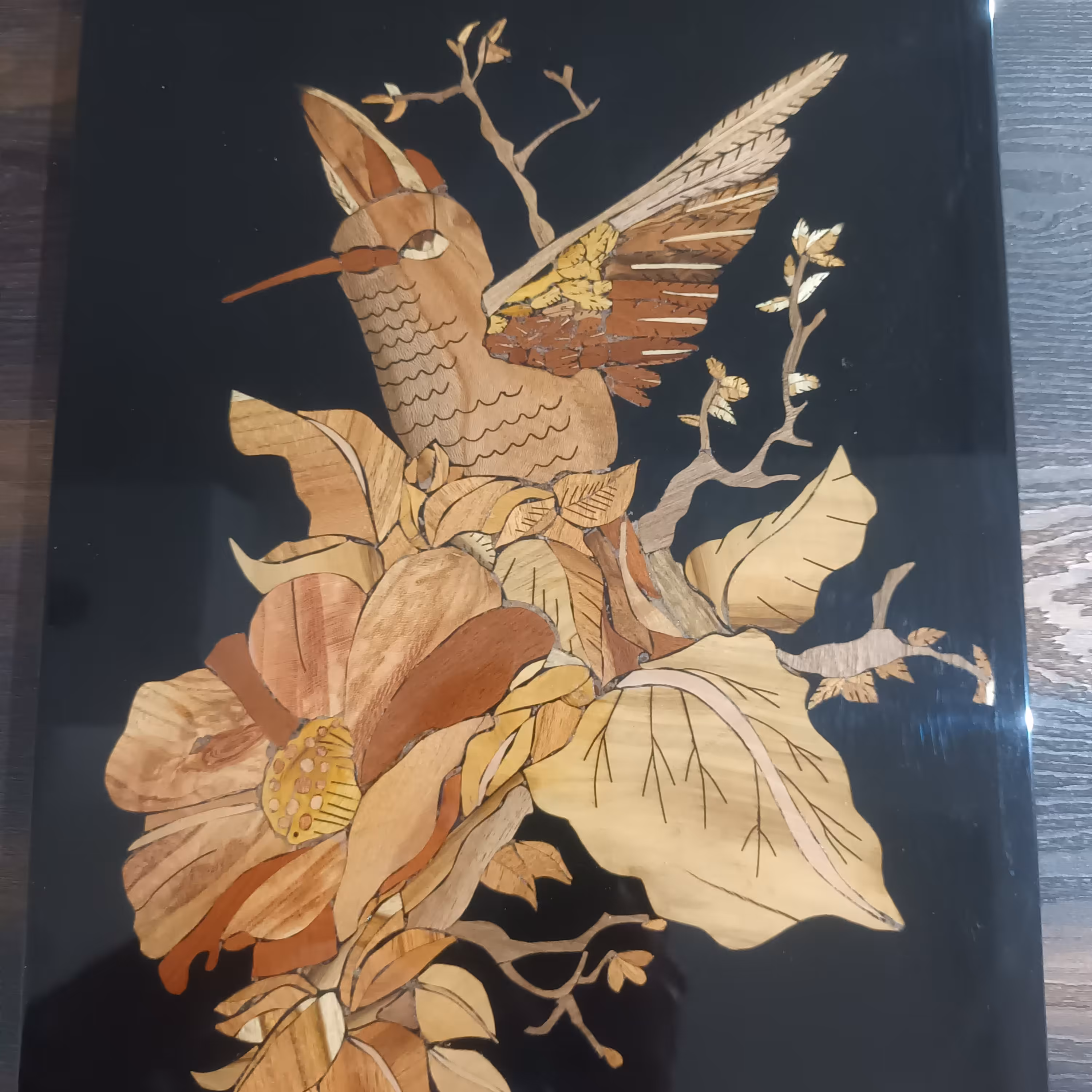 تابلوی معرق گل و مرغ