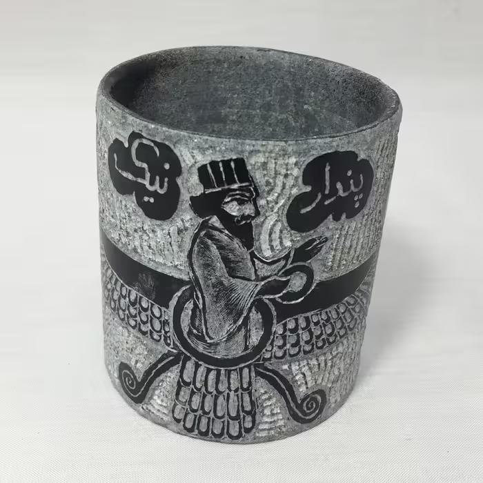 لیوان سنگی حکاکی دستی لذت نوشیدن آب از دل کوه