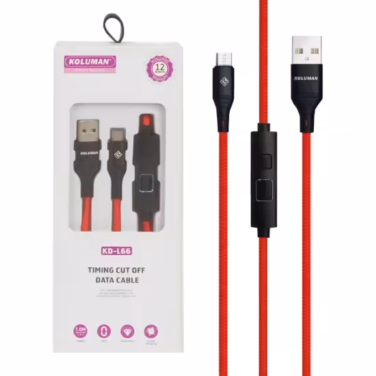 کابل تبدیل USB به microUSB کلومن مدل KD-L66 طول 1 متر