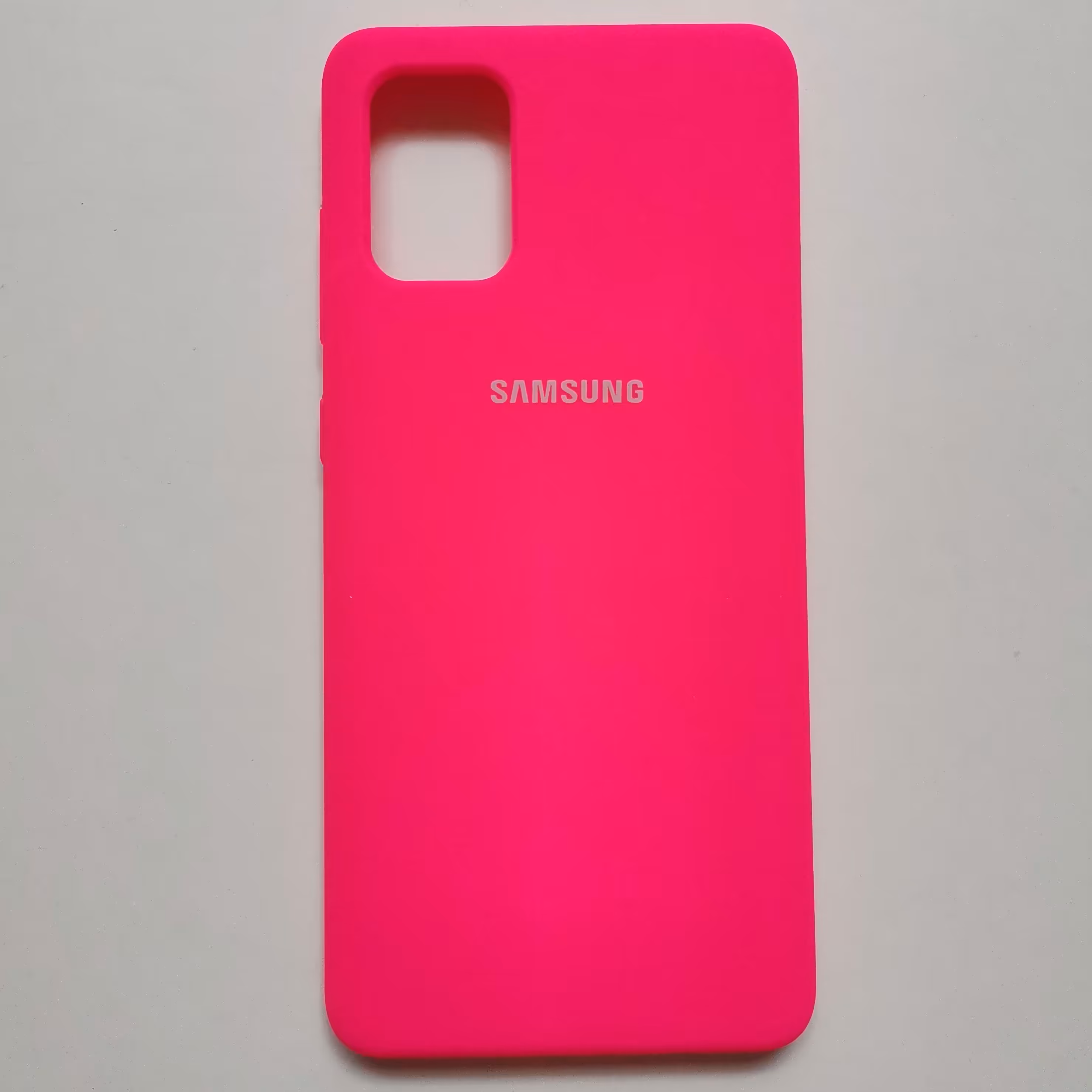 قاب سیلیکونی درجه یک پاک کنی صورتی گوشی سامسونگ A71