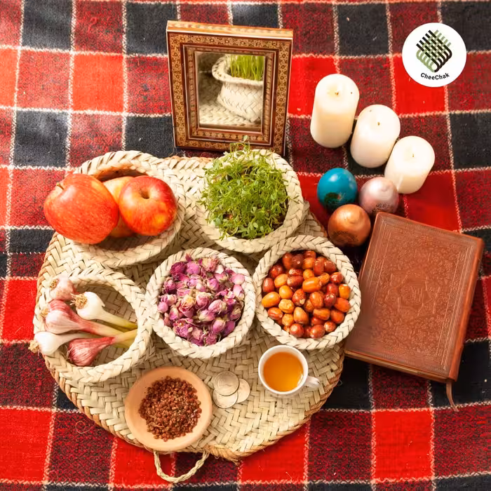 سفره حصیری گرد  نیم متری (قطر 50 سانتی متر)