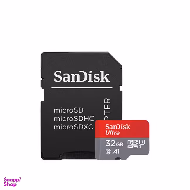کارت حافظه MicroSDXC سن دیسک مدل Ultra A1 کلاس 10 استاندارد UHS I سرعت 98MBps ظرفیت 32 گیگابایت
