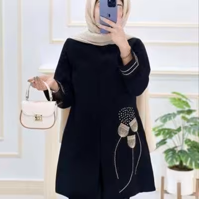 مانتو مازراتی گلدوزی شده ظریف