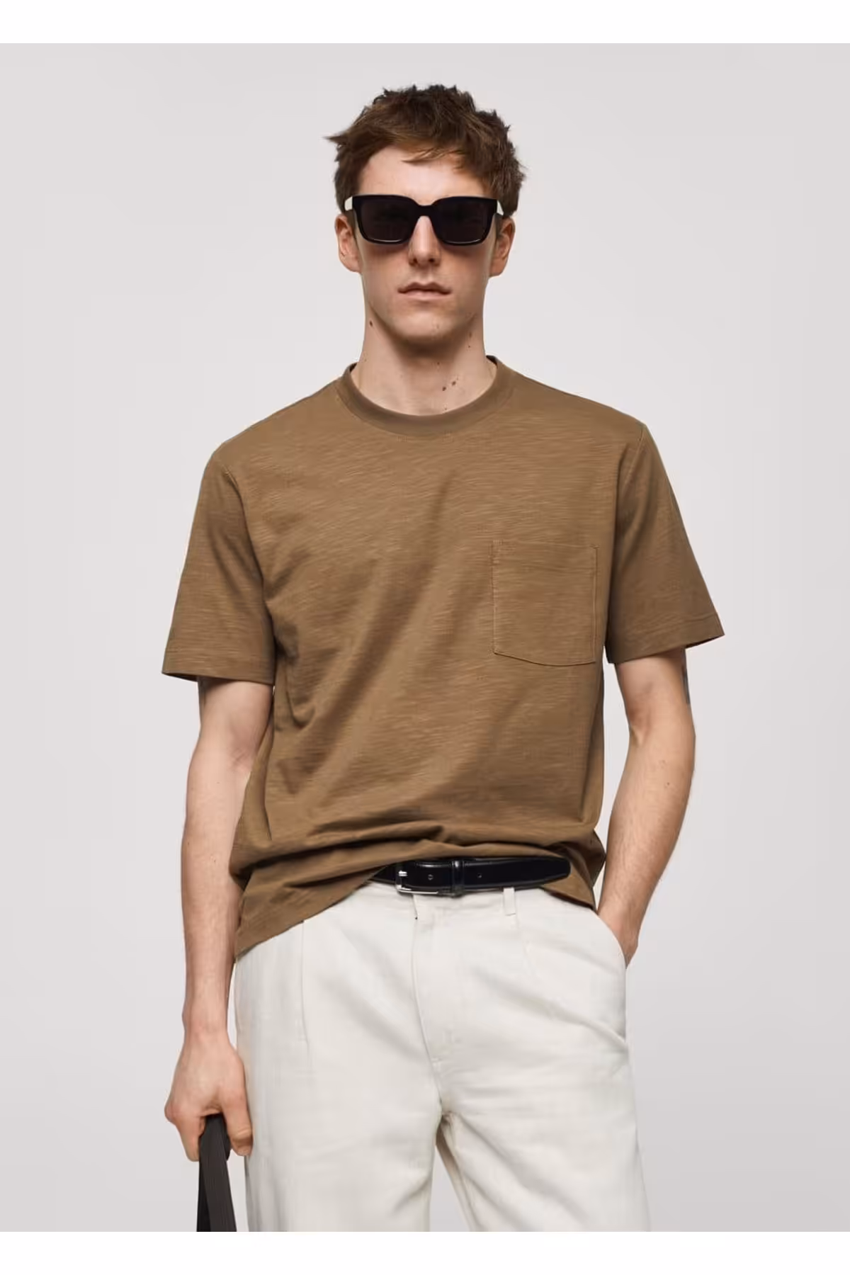 تی شرت سبز مردانه T SHIRT با 100 ٪ جیب پنبه منگو MANGO Man