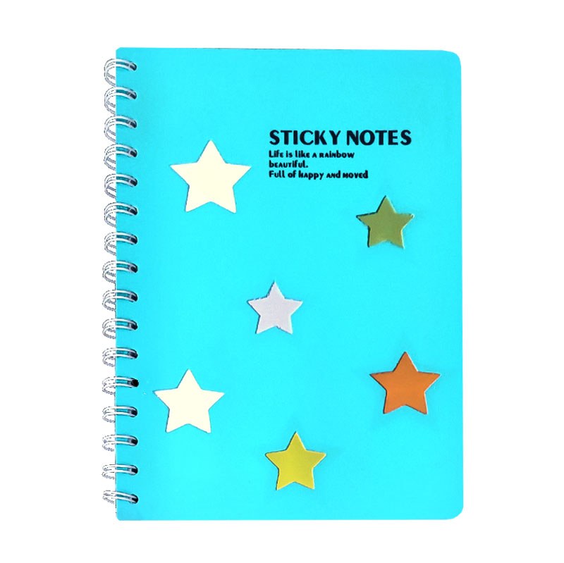 دفترچه یادداشت Sticky Notes مدل پنجره ای طرح ستاره آبی رنگ