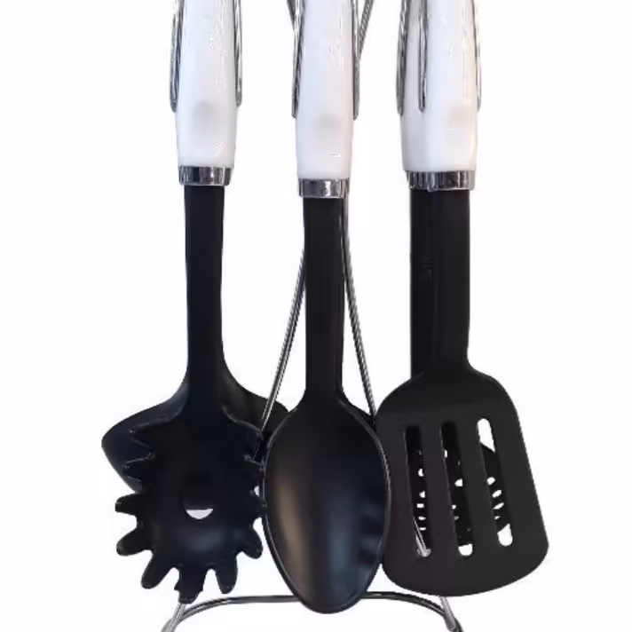 سرویس 7 پارچه کفگیر با استند آویز