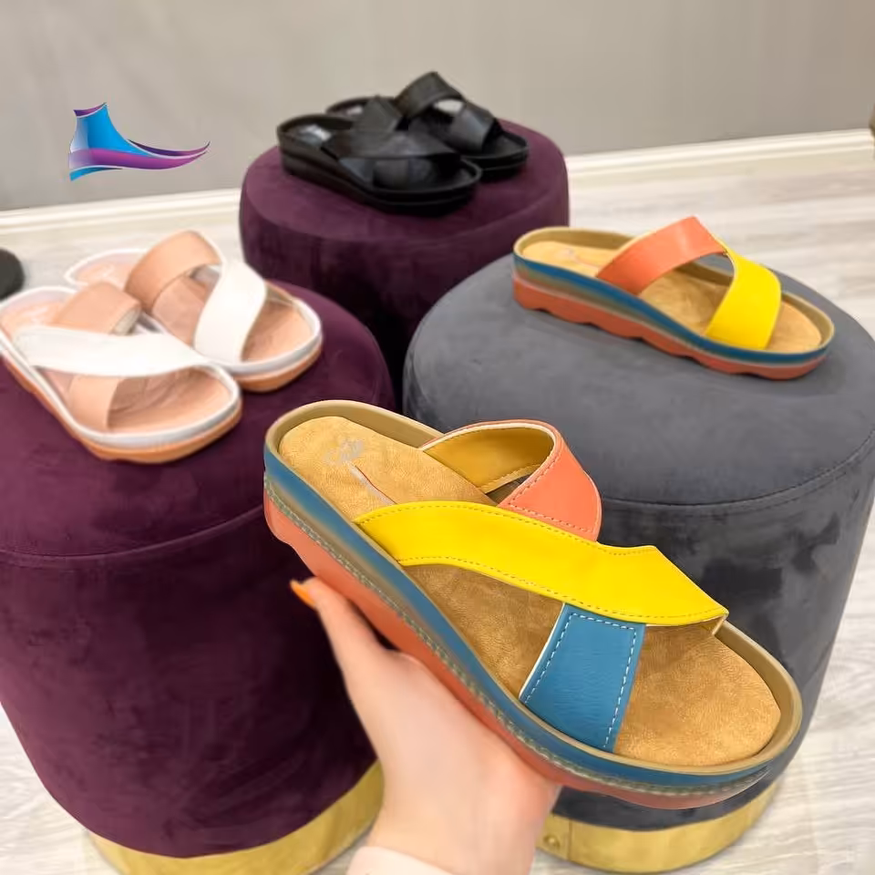 صندل زنانه رنگی شیک سبک و راحت