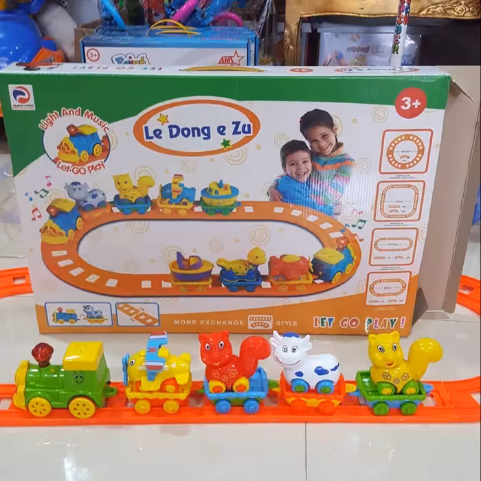 خرید اسباب بازی قطار بزرگ حیوانات به قیمت بسیار خوب عمده و کارخانه - بدون موزیک