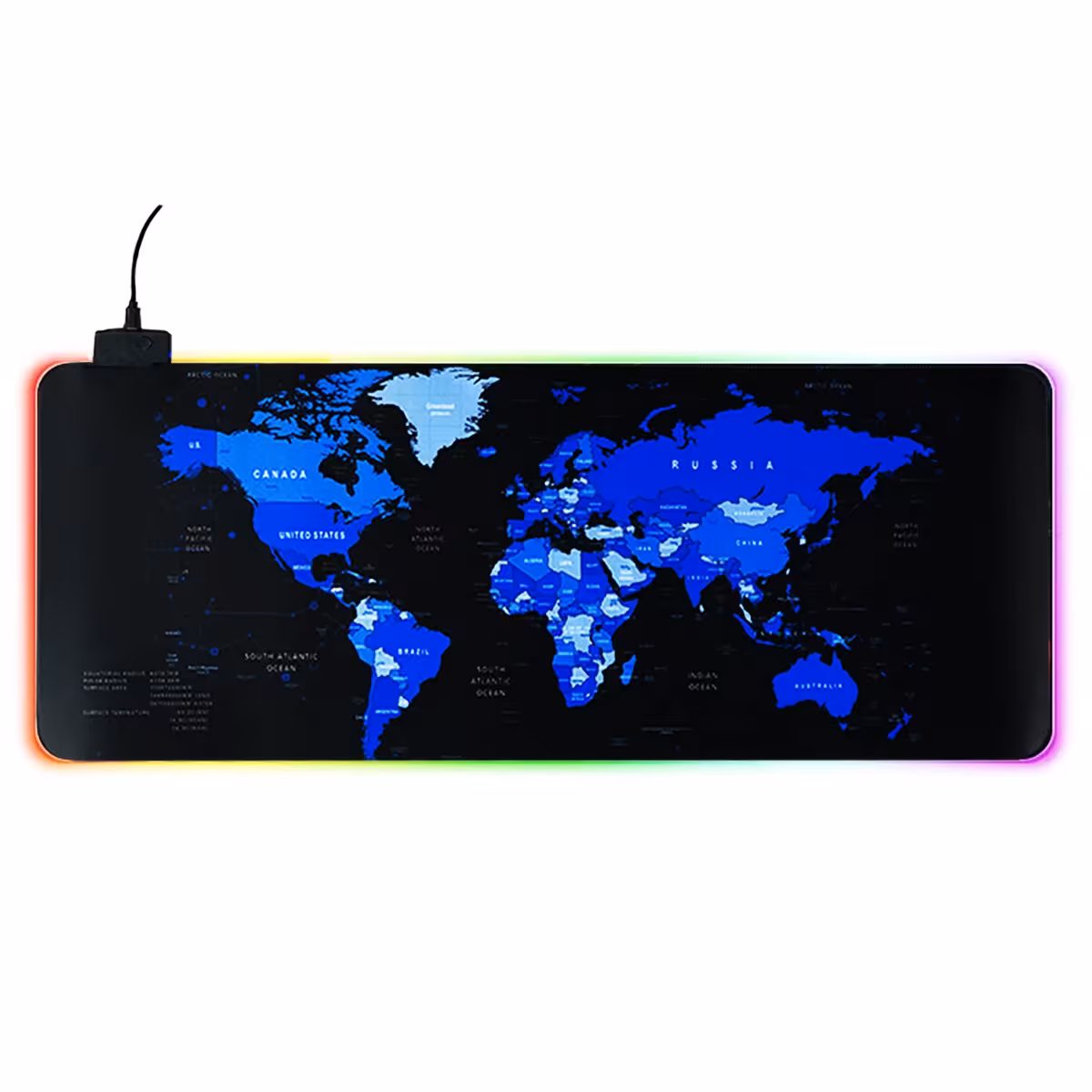 ماوس پد گیمینگ سایز 30×80 مدل RGB طرح نقشه | آی تی هوم