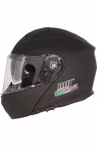 کلاه کاسکت موتورسیکلت مشکی PROHELMET M 966 فک سیاه ایمنی موتور سیکلت را باز کرد MTS