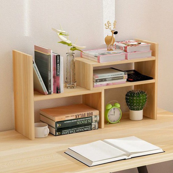 نظم دهنده کتاب و دفتر روی میز