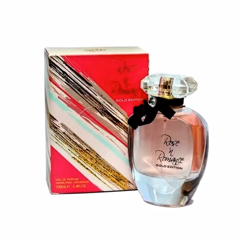 ادو پرفیوم زنانه مدل Rose in romance Gold Edition فرگرانس 100 میل