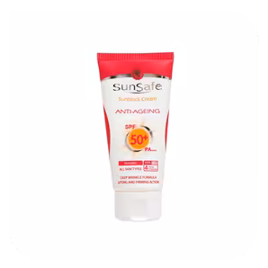 کرم ضد آفتاب +SPF 50 ضد چروک بدون رنگ سان سیف 2