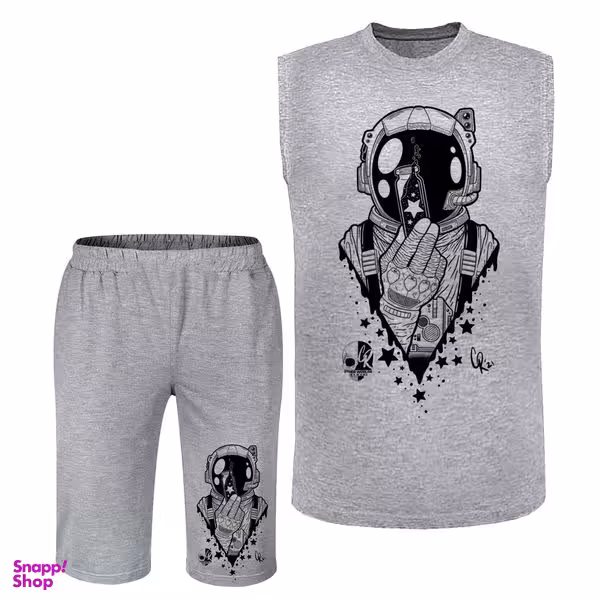 ست تاپ و شلوارک مردانه مدل فضانورد کد N318