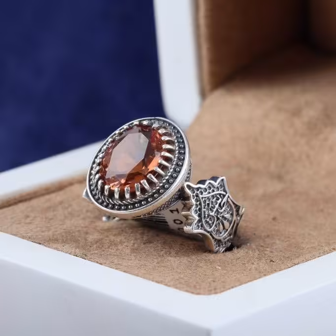 انگشتر نقره مردانه الکساندریت هفت رنگ طراحی زیبای اصل ( انگشتر مردانه )