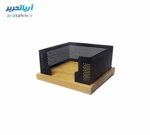 جای کاغذ یادداشت چوب و فلز مدل WW-04