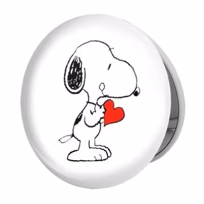 آینه جیبی خندالو طرح انیمیشن اسنوپی Snoopy مدل تاشو کد 13884