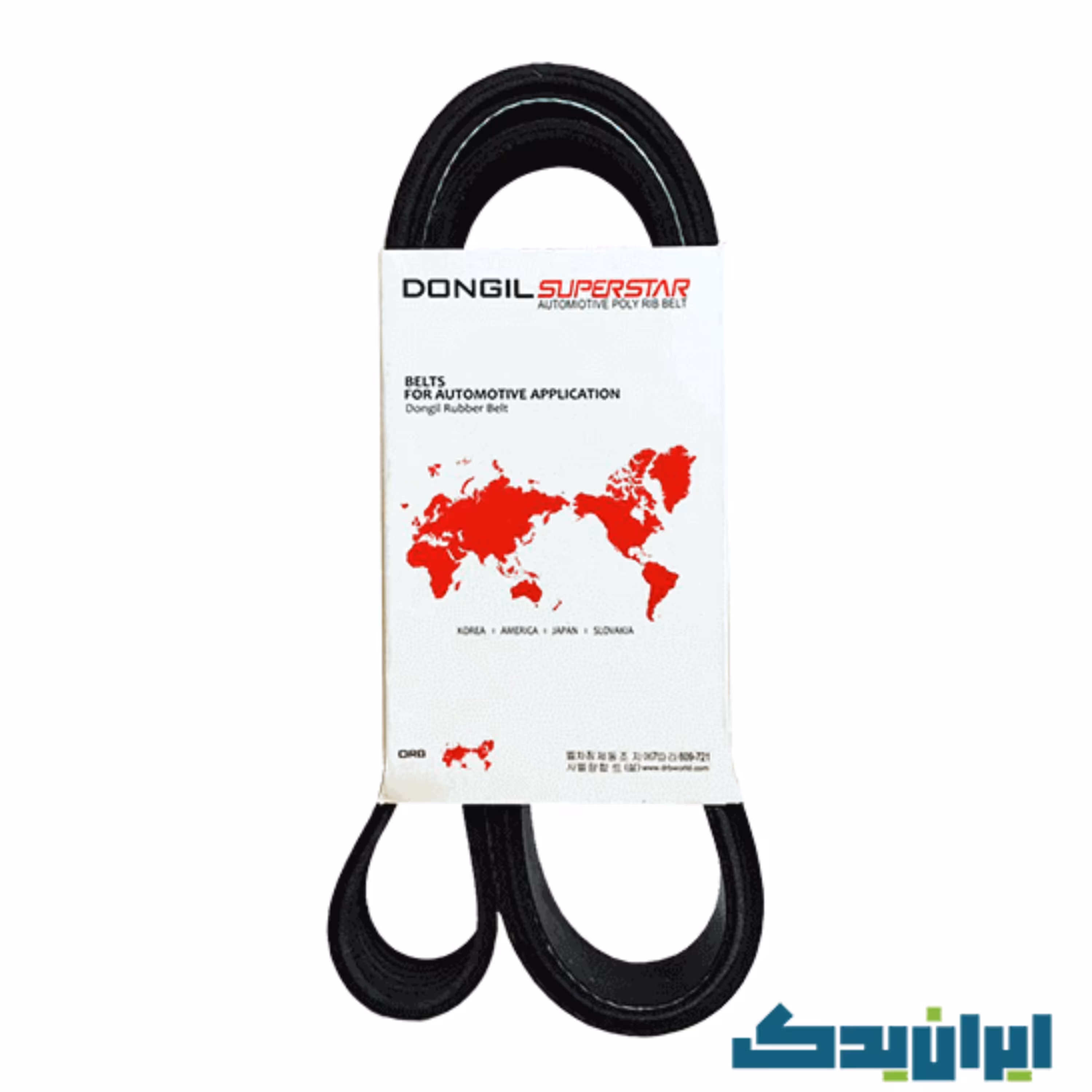 تسمه دینام پژو206 تیپ5 پژو207 پارس TU5 رانا دانگیل DONGIL 6PK1575 کره (اصلی) 