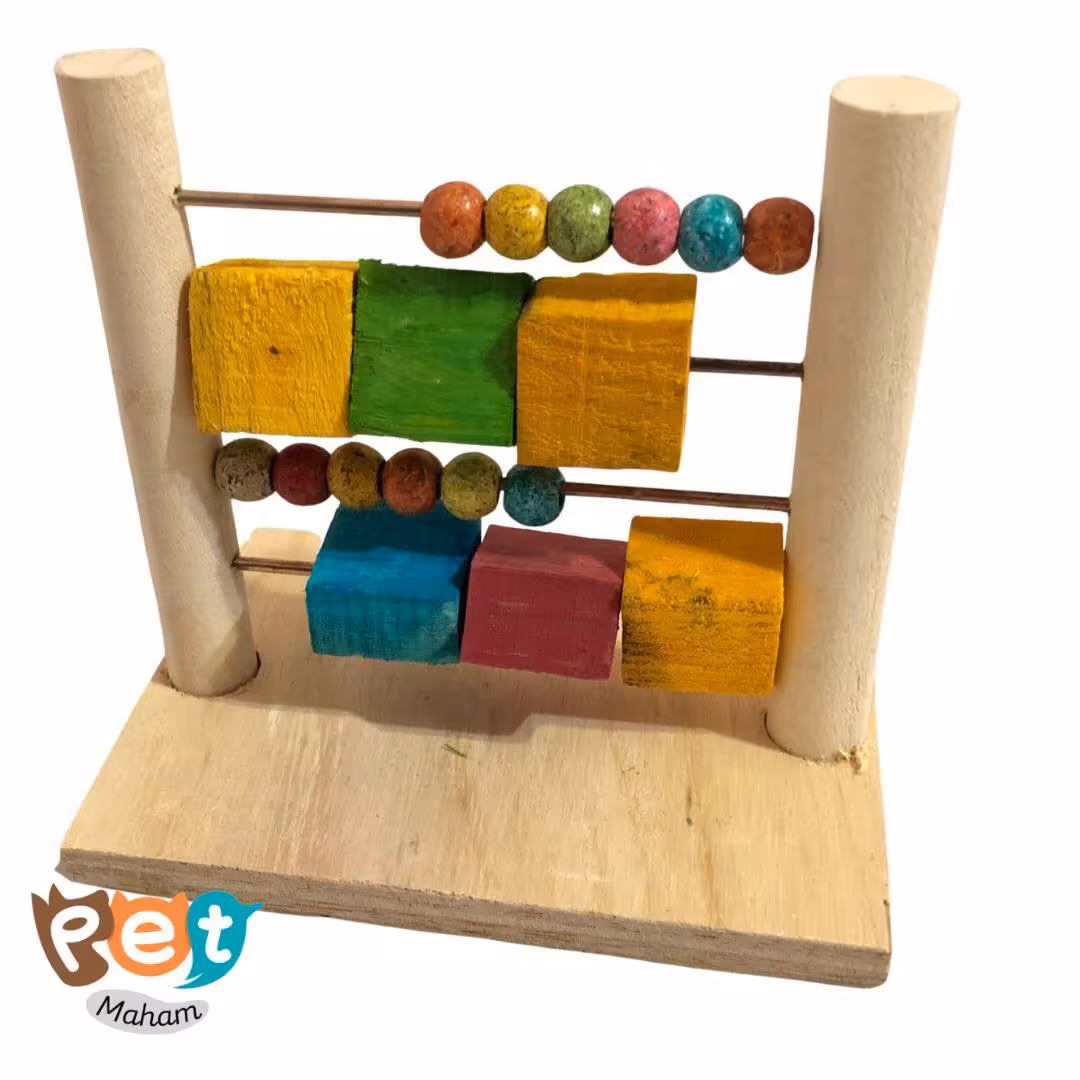 اسبتب بازی پرنده مدل چرتکه پرنده تمام چوب رنگ خوراکی