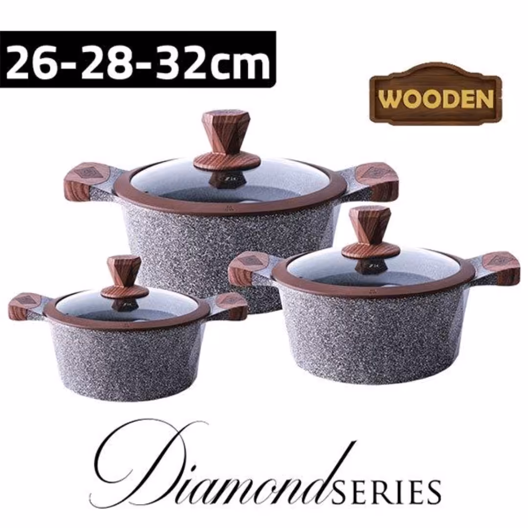 سرویس قابلمه شش پارچه زیو طرح دایموند مدل zio z-8170-32