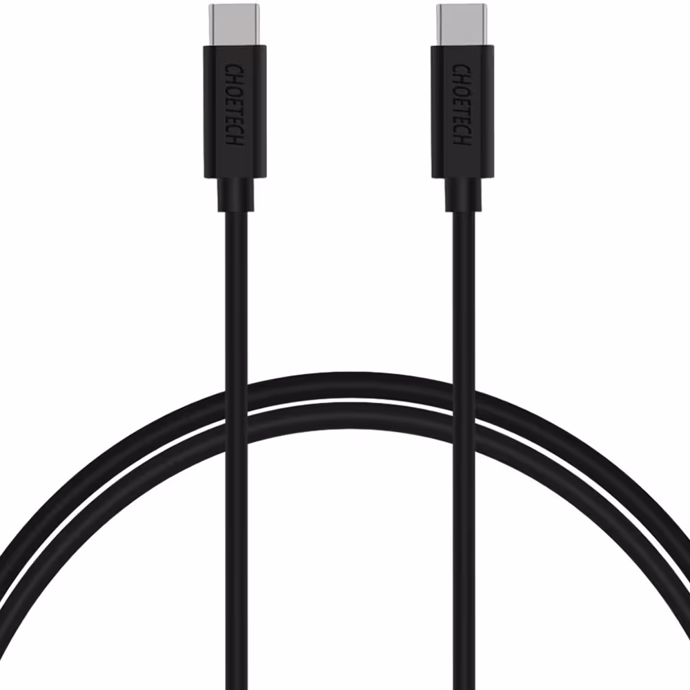 کابل CHOETECH چویتِک تبدیل USB-C به USB-C شارژ سریع طول 1 متری مدل CC0002 - Hiapple.ir