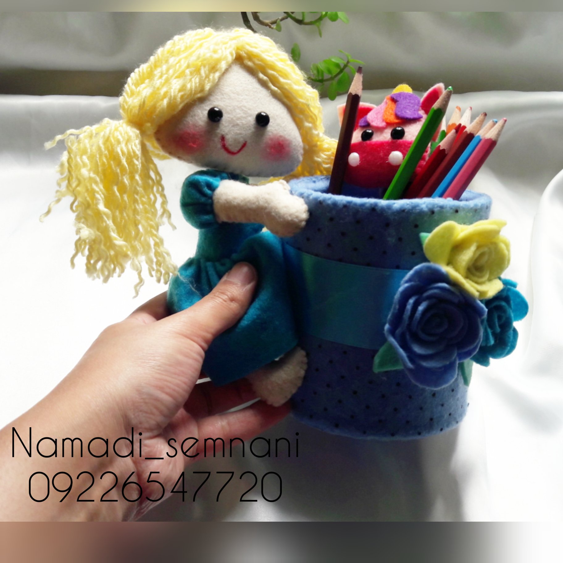 جا مدادی رومیزی دخترونه طرح السا