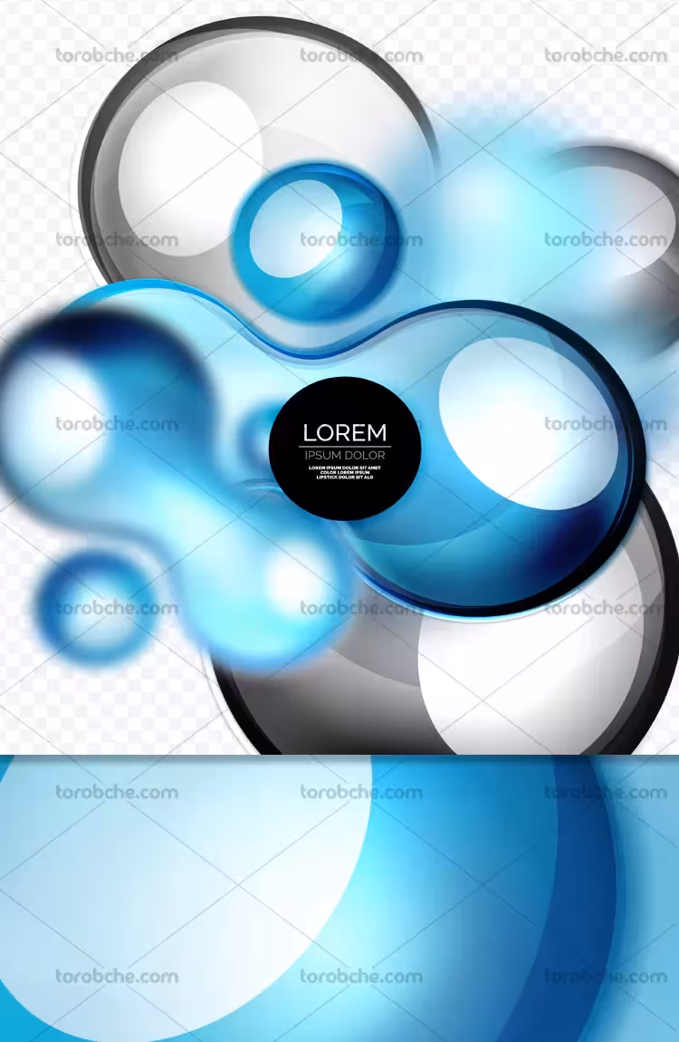 وکتور دایره های انتزاعی بدون بکگراند | گرافیک با طعم تربچه