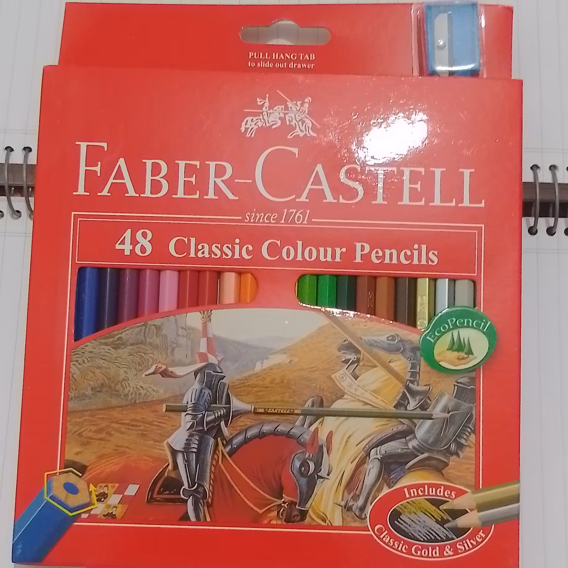 مداد رنگی فابر کاستل 48 رنگ با یک تراش هدیه خود شرکت