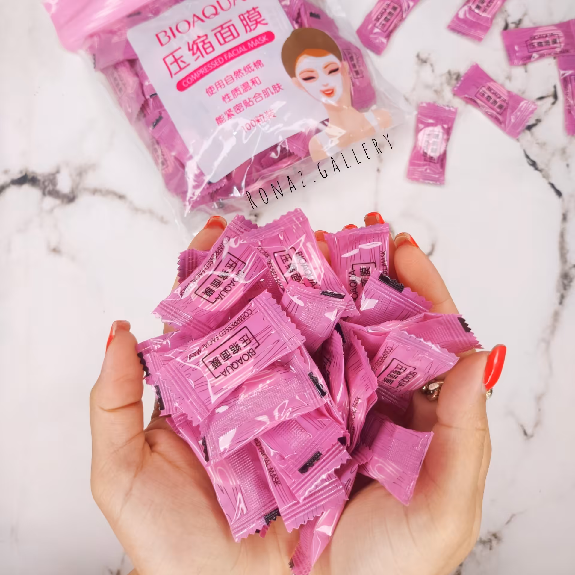 قرص ماسک صورت ورقه ای فشرده بیو آکوا