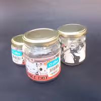 شیشه مربایی سه سایزی ارتفاع  6 و 8 و 9 سانت 