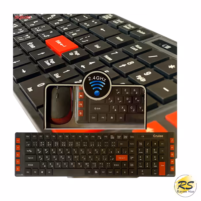 کیبورد و ماوس بی سیم مدل KB-M1