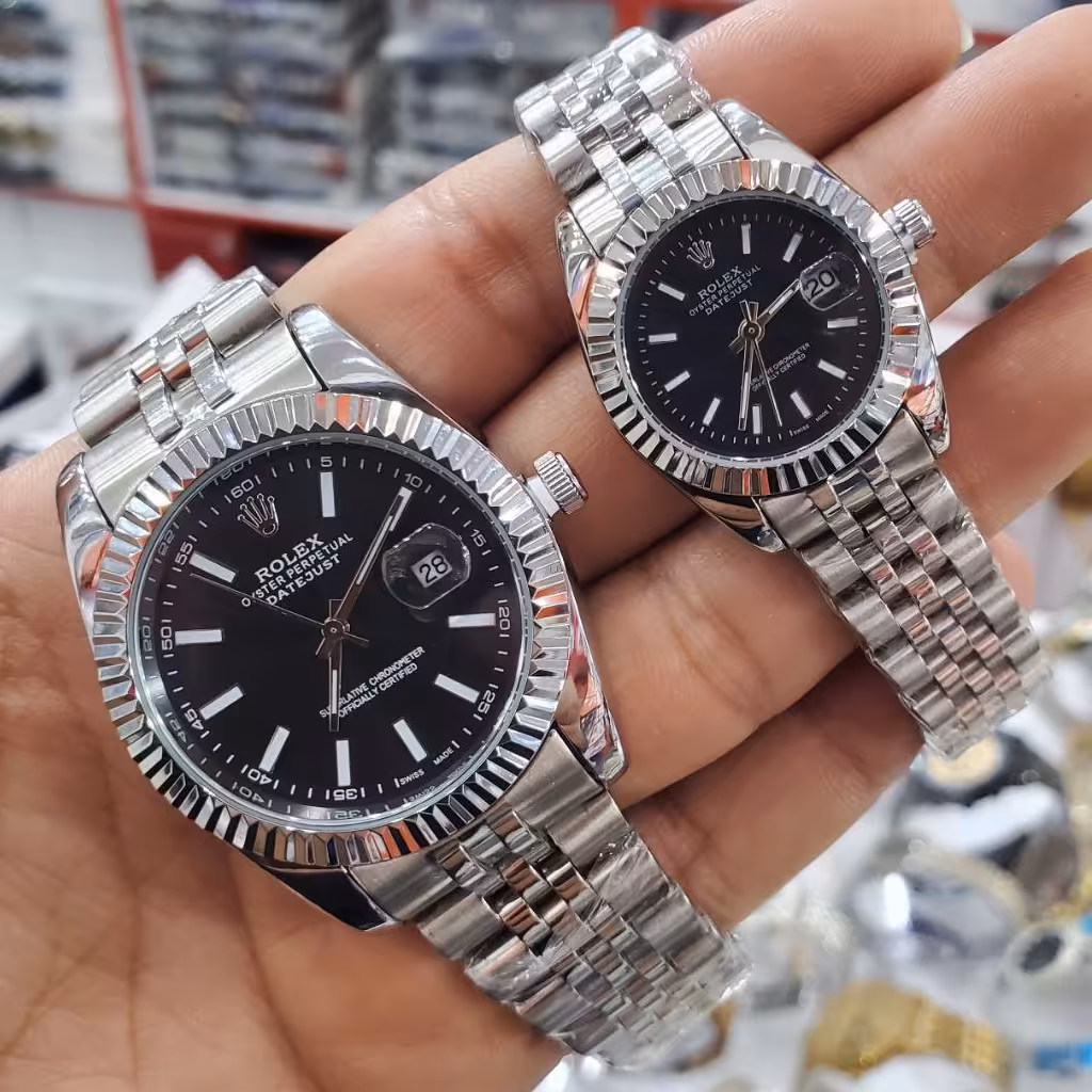 ساعت ست زنانه و مردانه رولکس موتور ژاپن رنگ ثابت و ضد آب4