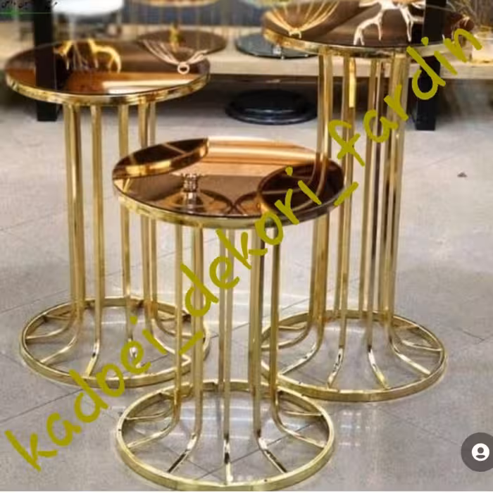 پیش میز عسلی سه تیکه مدل  ستونی ارزانتر از همه جا