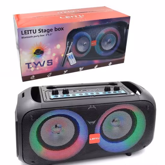 اسپیکر بلوتوث قابل حمل لیتو (Leitu) مدل stage box

