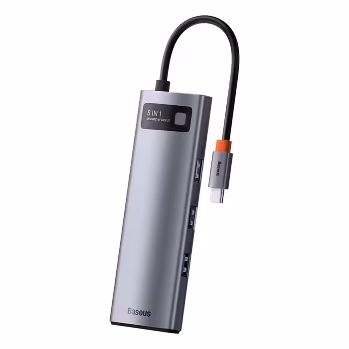 هاب 8 پورت باسئوس USB-C مدل Baseus 8-in-1 USB C Hub CAHUB-CV0G