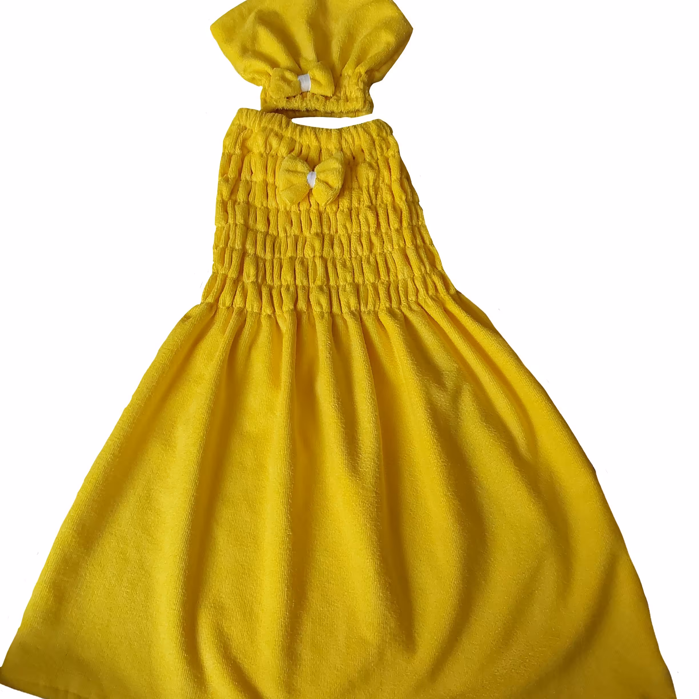  حوله حمام دکلته و کلاه طرح پاپیونی جنس میکروفایبر (حوله اصفهان)در چهار رنگ