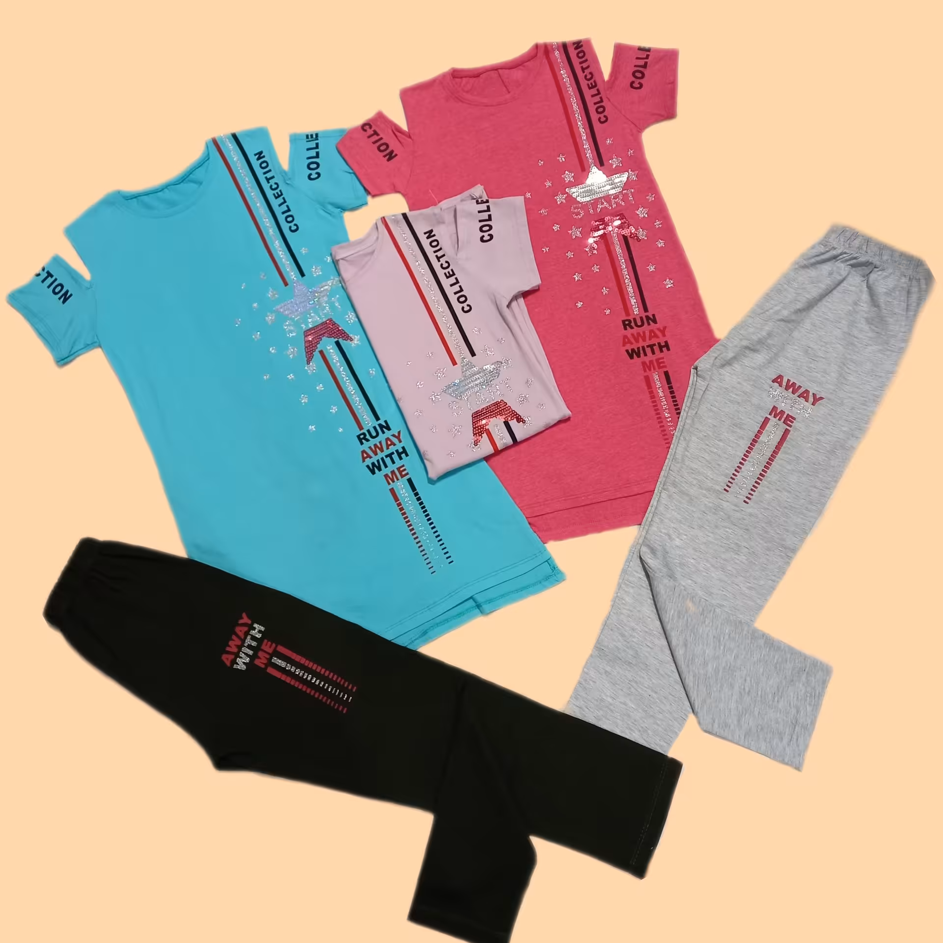 ست تونیک ساپورت دخترانه سرشانه خالی اعلا