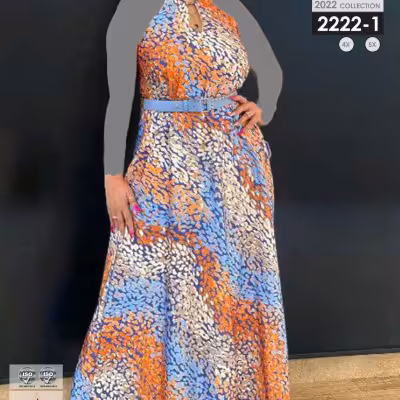 پیراهن روزمره زنانه کرپ مدل یقه بندی فانتزی 2222