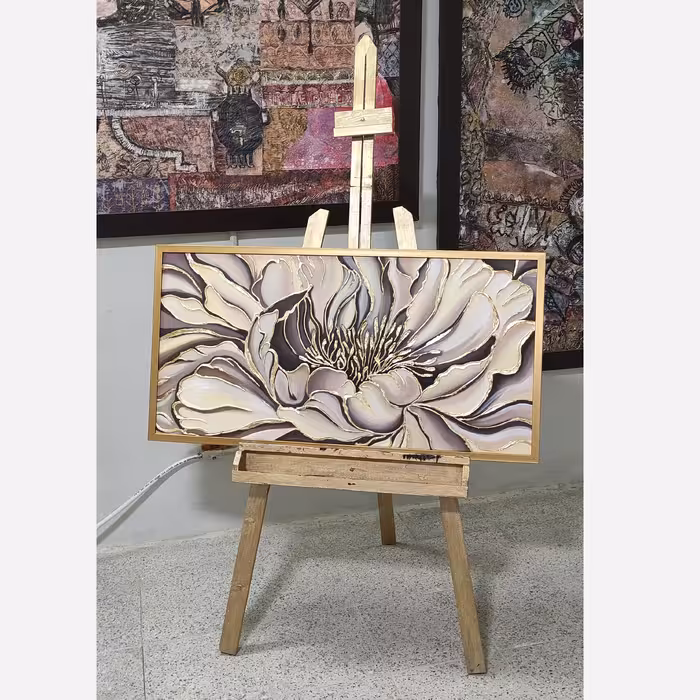 تابلو نقاشی گل برجسته ورق طلا مدرن از گالری هنر خلاق