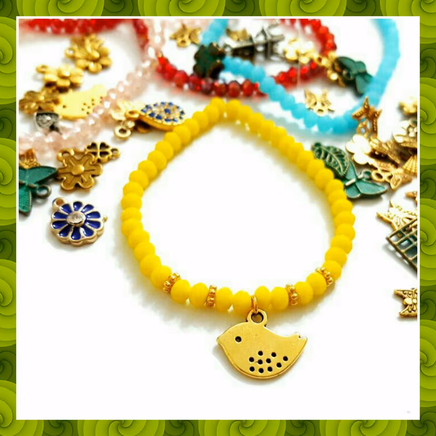 دستبندکریستالی(انتخاب رنگ به سلیقه شما )