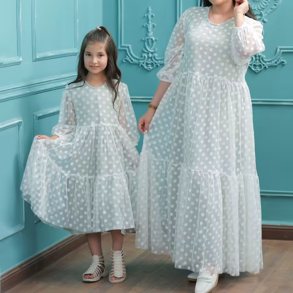 پیراهن ست مادر دختری بلند