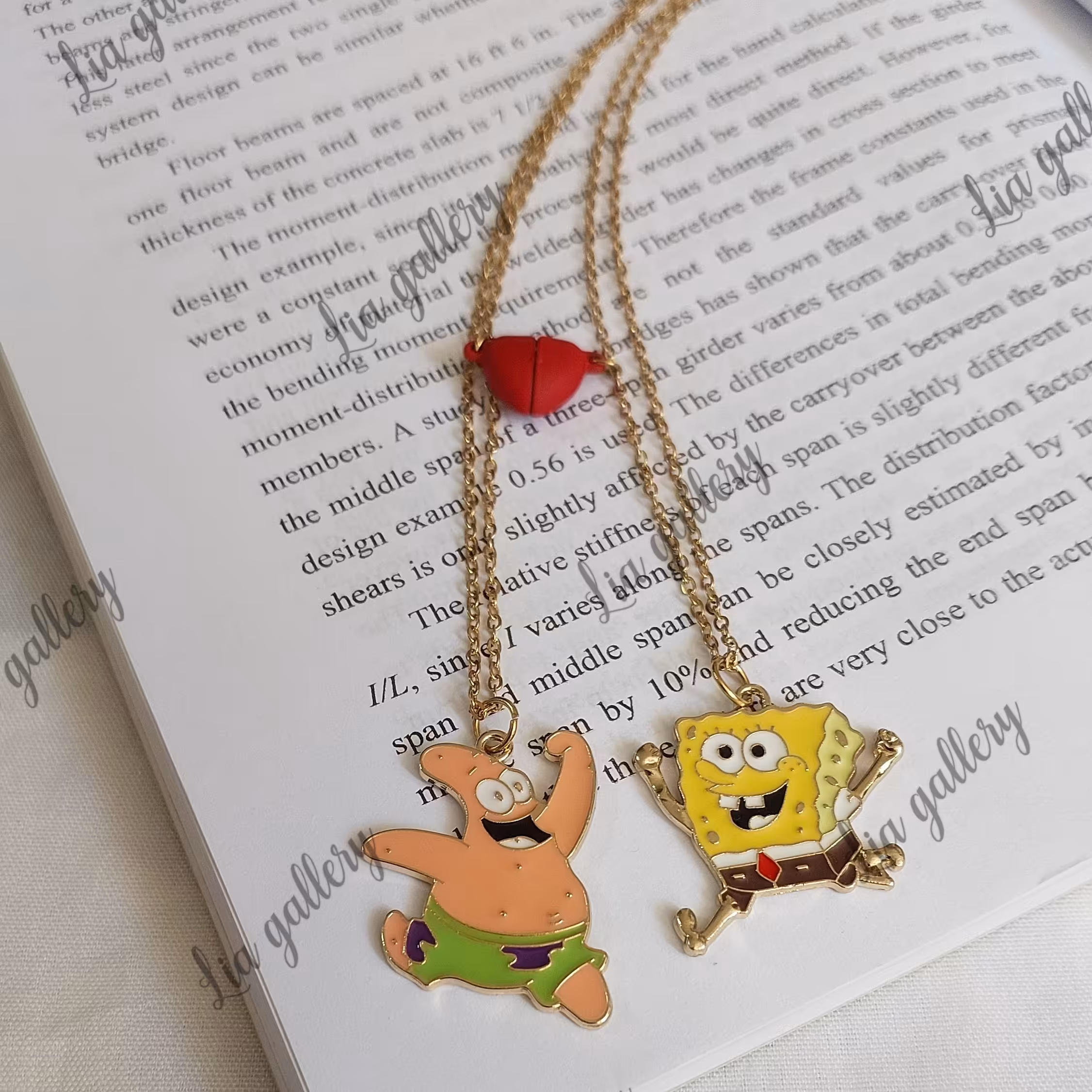 گردنبند ست دوستی باب اسفنجی و پاتریک ست دوستی استیل گردنبند دوستی بست فرند گردنبند باب اسفنجی  